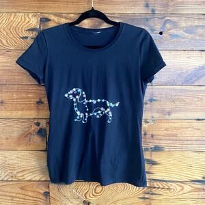 Dachshund Christmas light tee